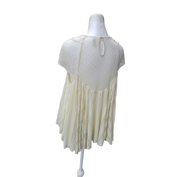 Free People Stars Align Swiss Dot Lace Flowy Sheer Boho Babydoll Tank Top Size M - Picture 7 of 15